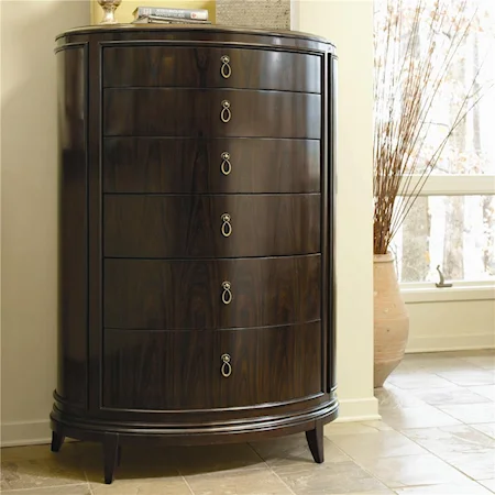 Oval 6 Drawer Chest